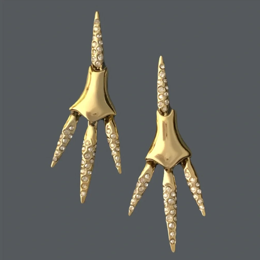 ALEXIS BITTAR • RARE Miss Havisham Swarovski Crystal Encrusted Drop Earrings